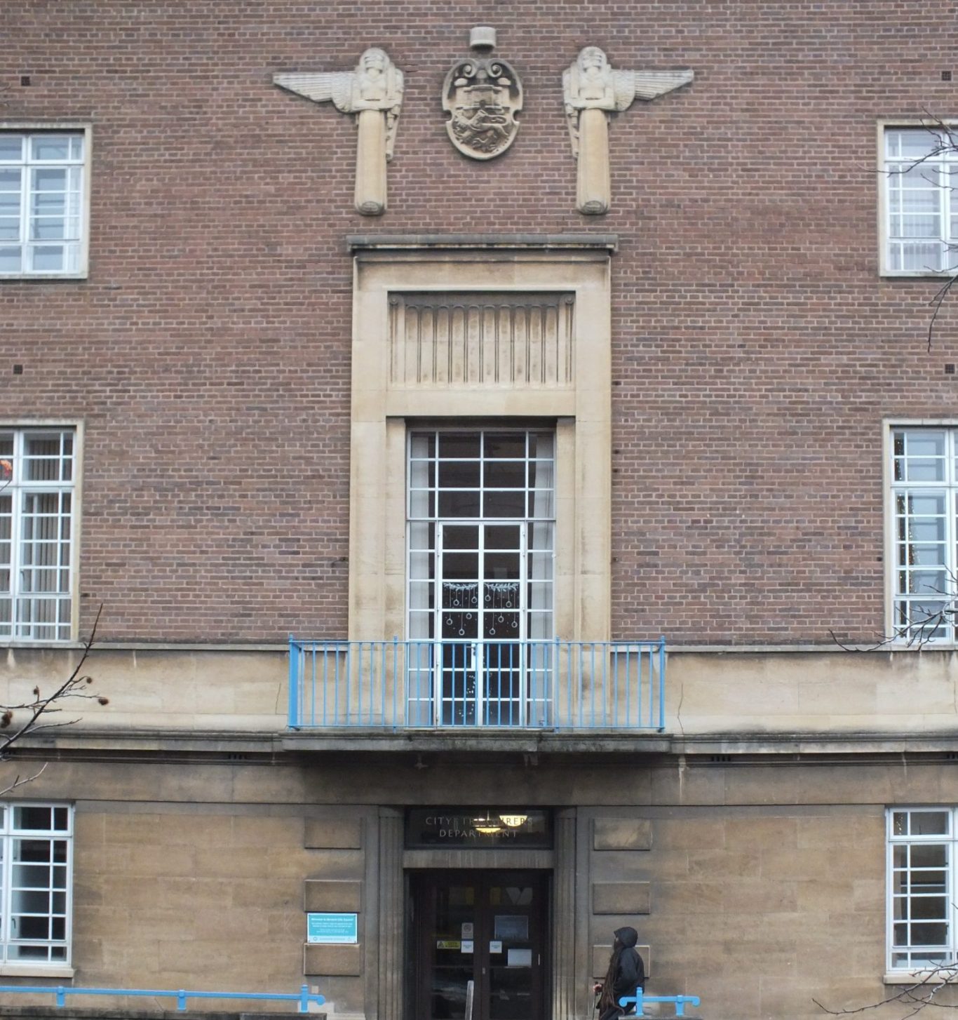 City Treasury Department Entrance of Norwich City Hall Designed by C.H. James ARA FRIBA and S. Rowland Piece FRIBA Norwich, Norfolk.