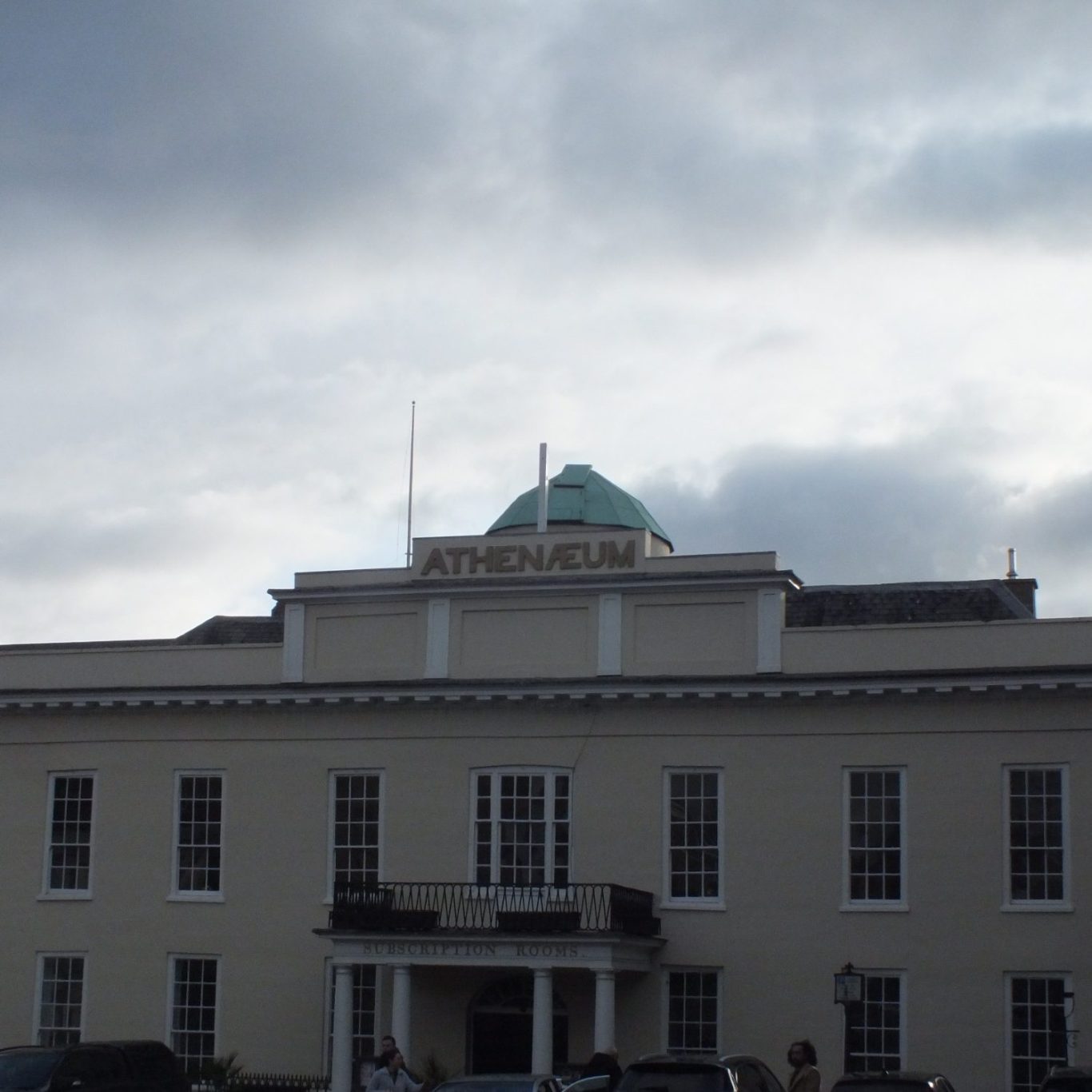 The front elevation of the Athenaeum Assemble Rooms in Bury St Edmunds, Suffolk