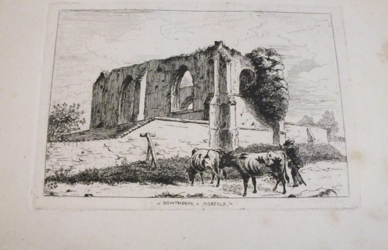 A Engraving plate of St Michael's Church Bowthorpe, Norfolk from Vollume VIII of the Norfolk and Norwich Archaeological Journal from 1879