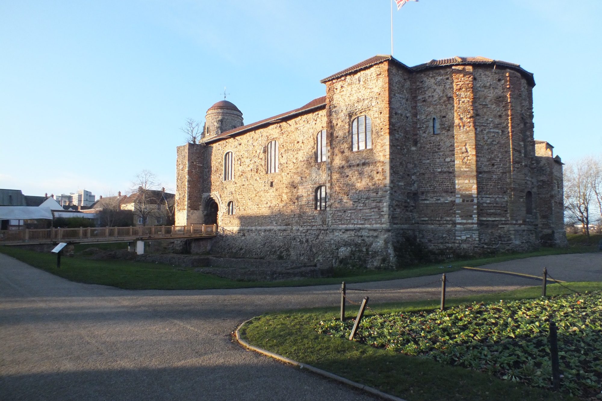 Colchester Castle Norman Keep, which is built upon the Roman temple of Claudius, Colchester Essex