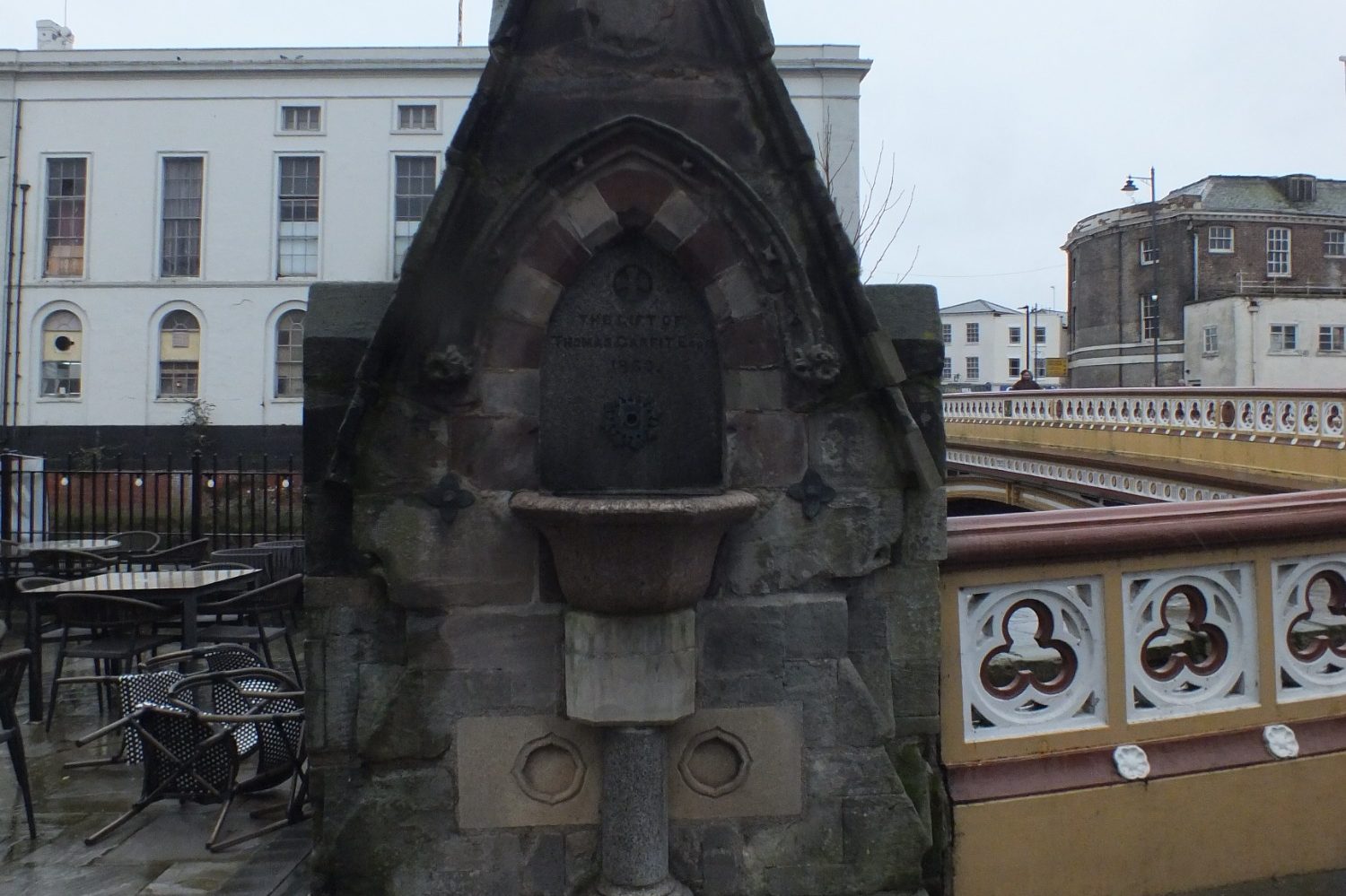 A Drinking fountain 'The Gift of Thomas Garfitt Esq. 1866' at Boston Lincolnshire